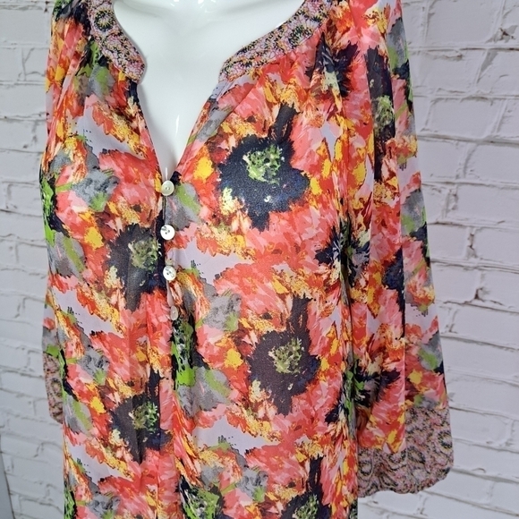 FIGUEROA & Flowers Floral Boho Blouse - Picture 2 of 9